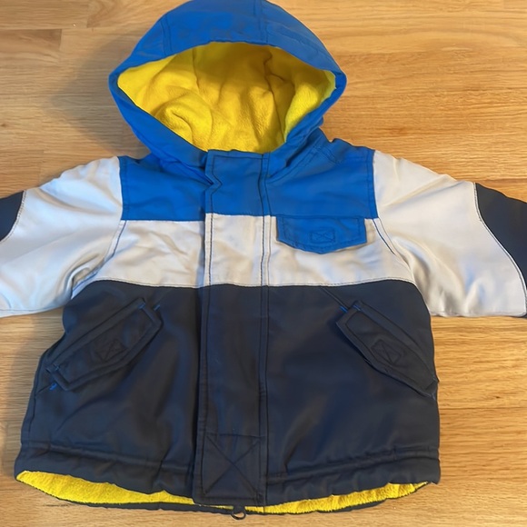 3 pc weather set, LL Bean Fleece vest, ski jacket, and mittens, size: 12-18 mo - Picture 2 of 9